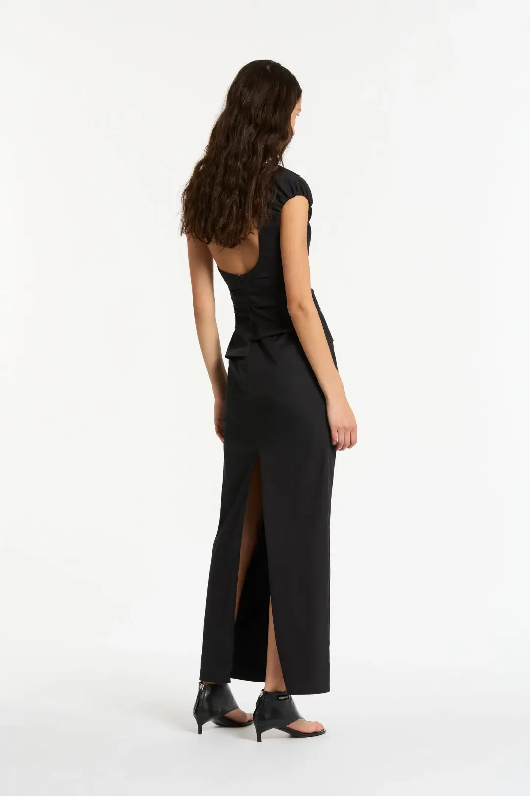 Sir The Label Giacomo Gathered Gown in Black Size 8 for rent on The Volte - main image
