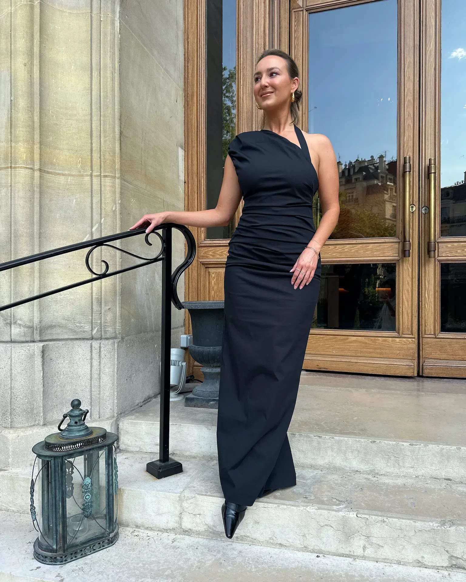 Sir The Label Giacomo Gathered Gown in Black Size 10 - Image 2