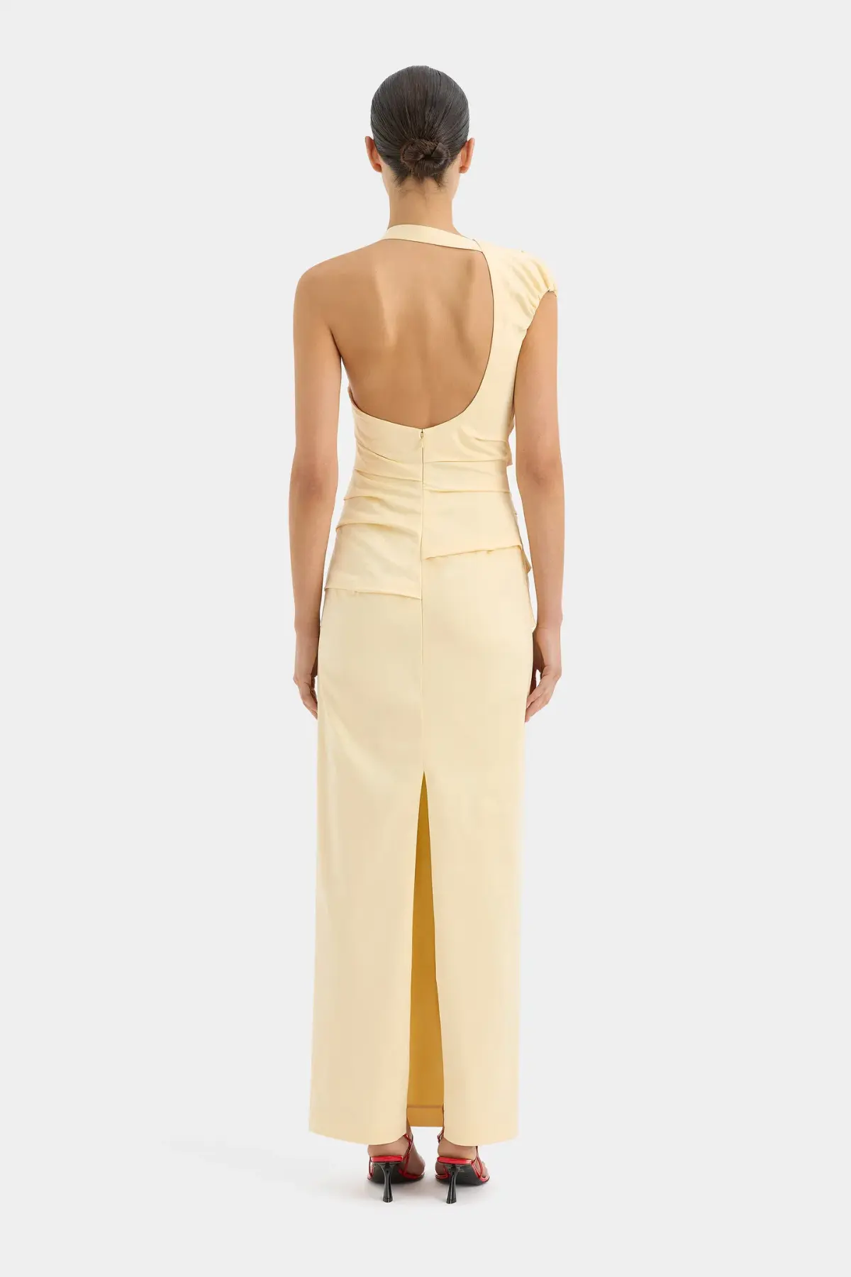 Sir The Label Giacomo Gathered Gown in Butter Size 0 / AU 6 - Image 2