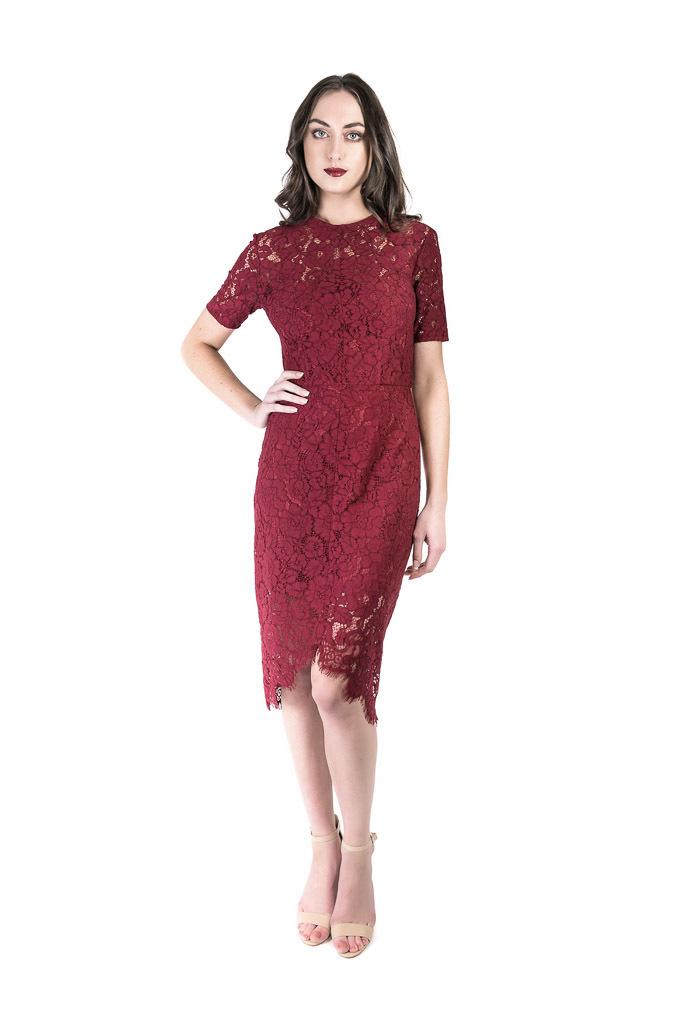 Lover Red Oasis Fitted Dress size 12 for rent on The Volte - main image