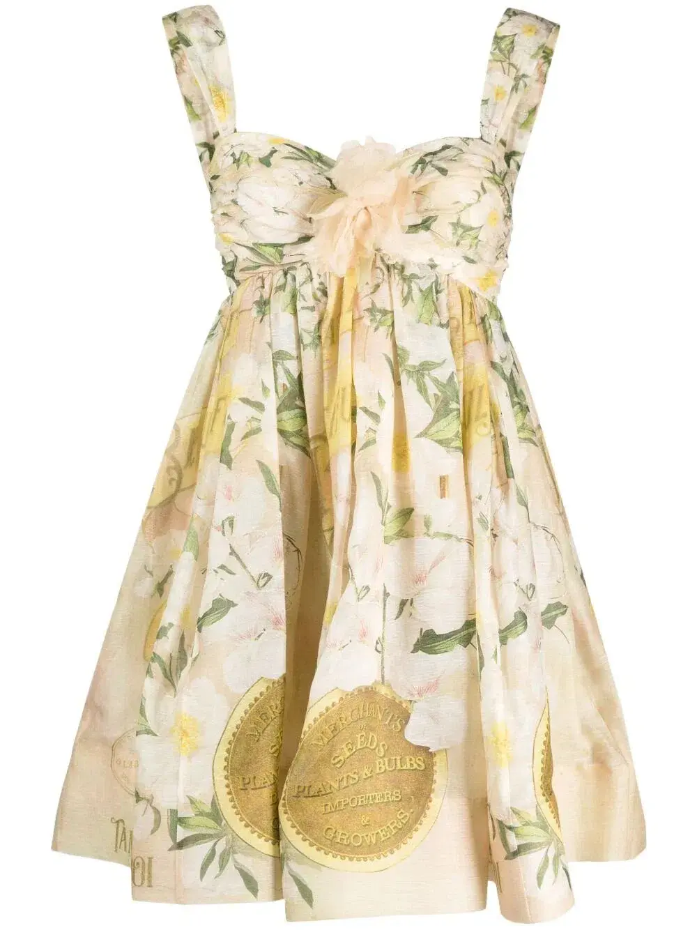 Zimmermann Coaster Strapless Ruched Mini Dress  Blush Garden Size 1/AU 10 - Image 3