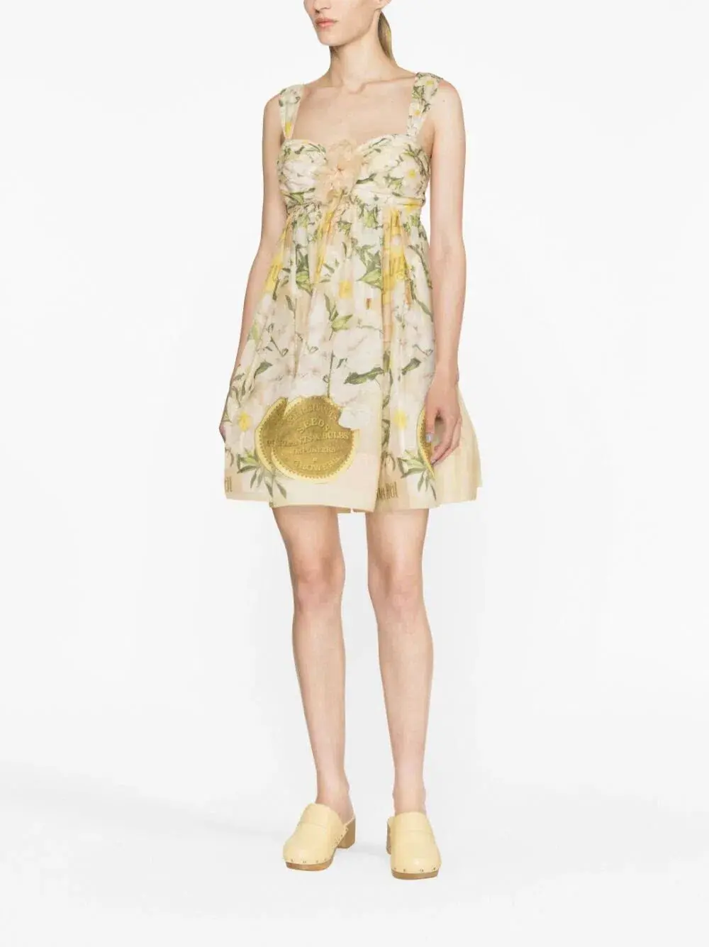 Zimmermann Coaster Strapless Ruched Mini Dress  Blush Garden Size 1/AU 10 - Image 1