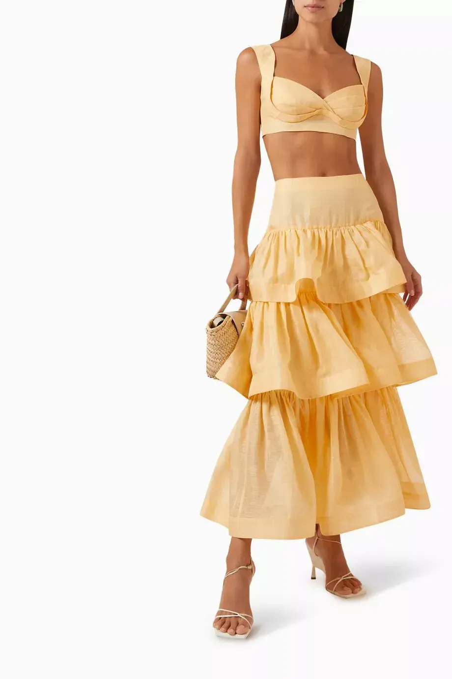 Zimmermann Coaster Bralette and Tiered Skirt in Set Butter Size 1/AU 10 - Image 1