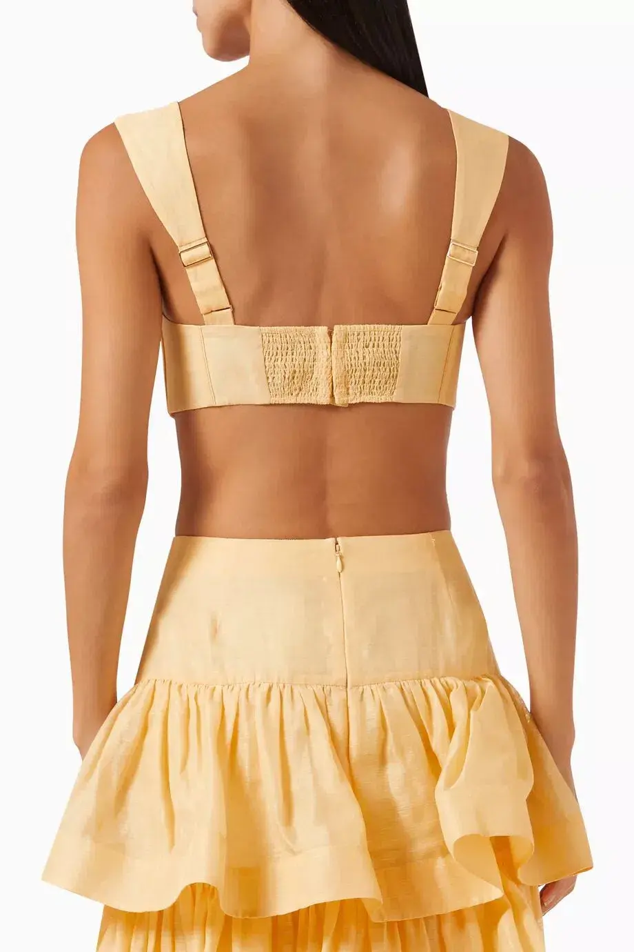 Zimmermann Coaster Bralette and Tiered Skirt in Set Butter Size 1/AU 10 for rent on The Volte - main image