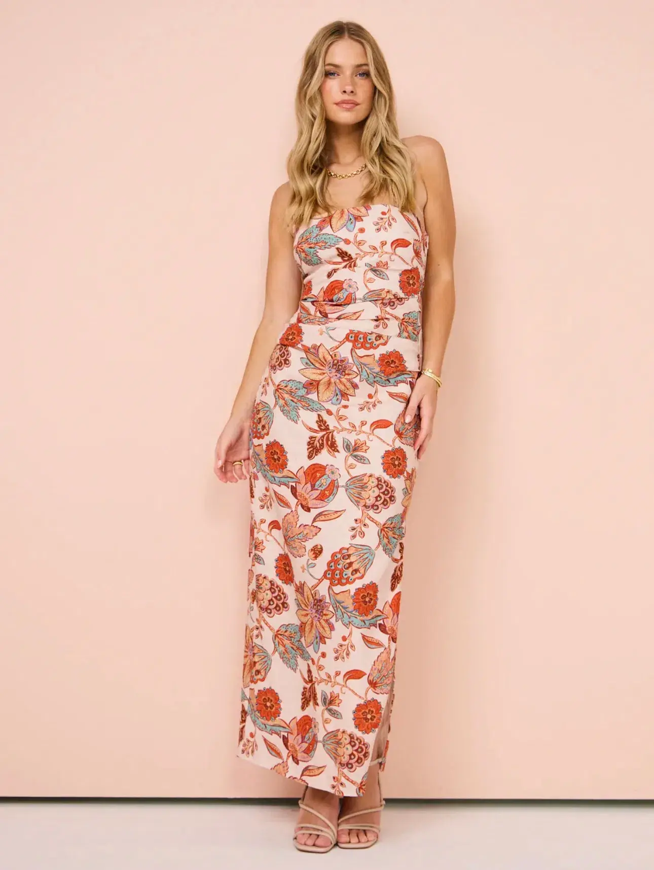 Sir The Label Noemi Halter Midi Dress Floral Size 8  - Image 1