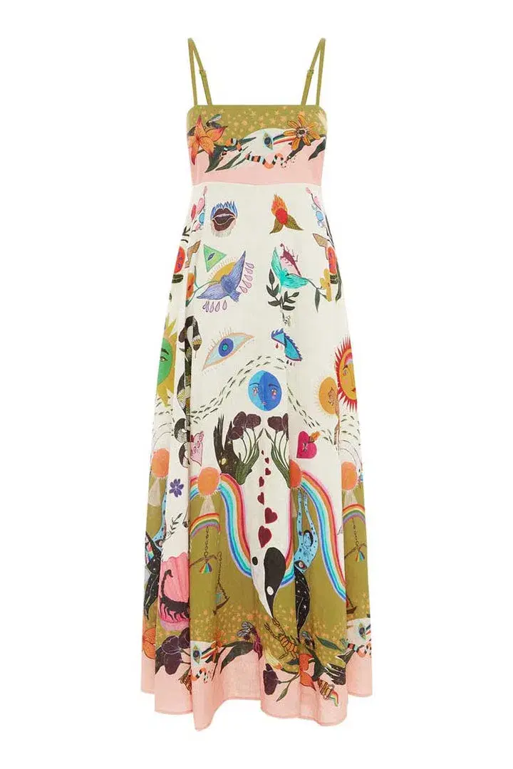 Alémais Evergreen Sundress In Multi Size 8  - Image 4