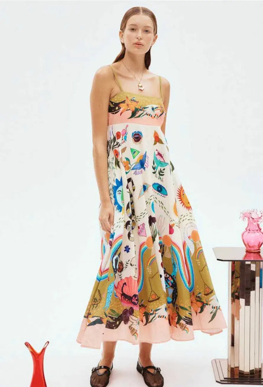 Alémais Evergreen Sundress In Multi Size 8  - Image 2