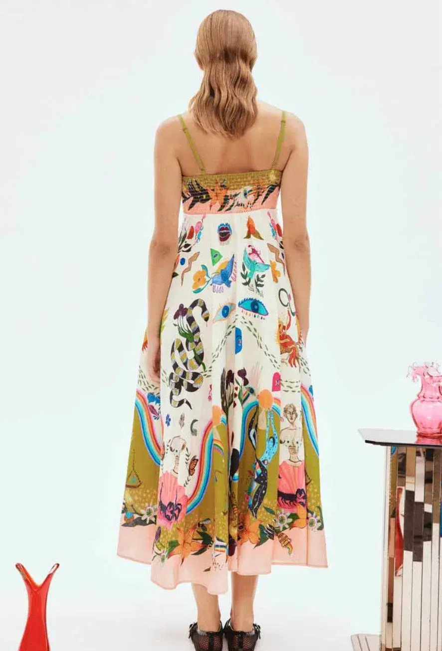 Alémais Evergreen Sundress In Multi Size 8  - Image 3