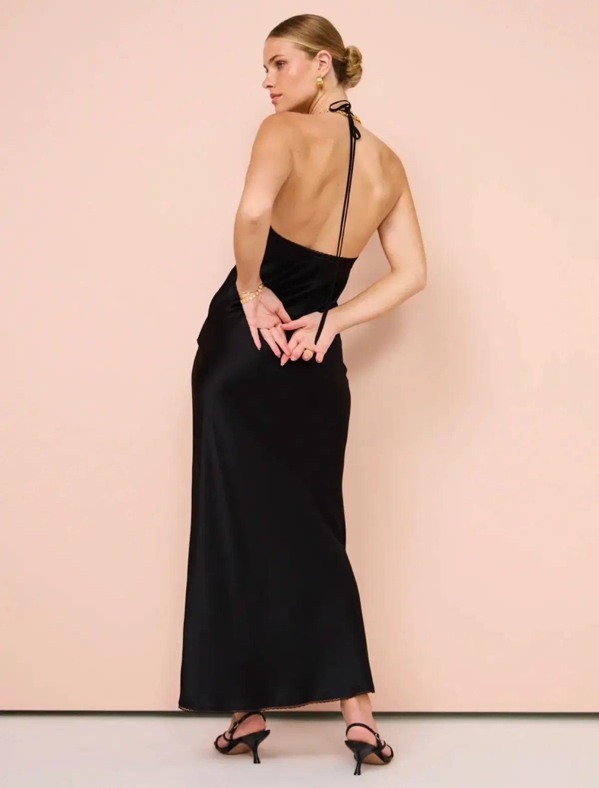 Sir The Label Aries Halter Gown In Black Size 2 / AU 10 - Image 3