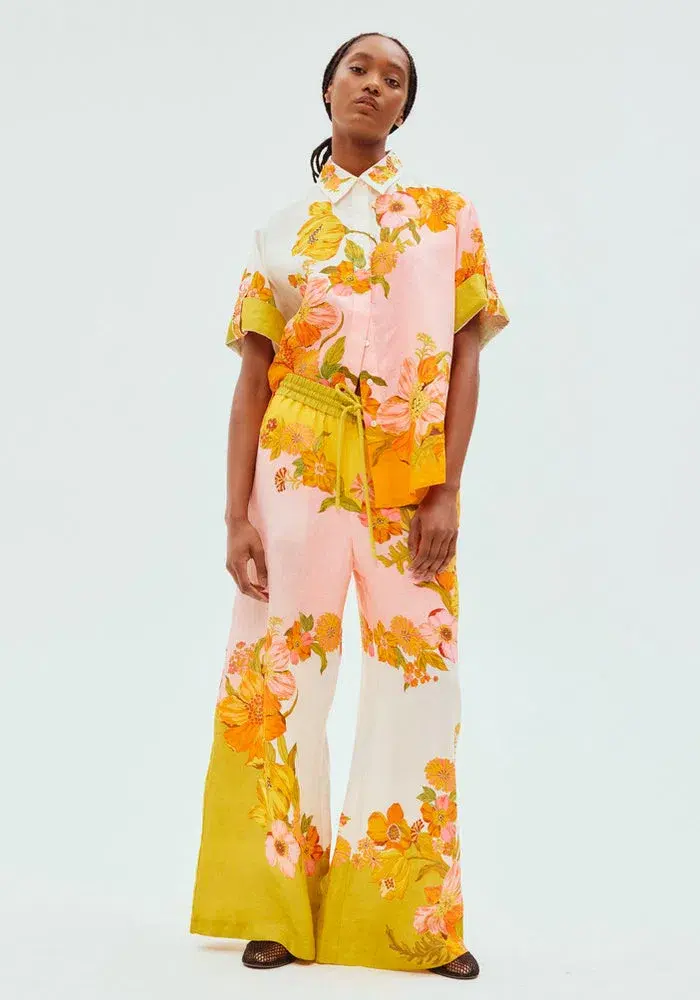 Alemais Silas Shirt and Pant Set Multi/Floral Size AU 8 for rent on The Volte - main image