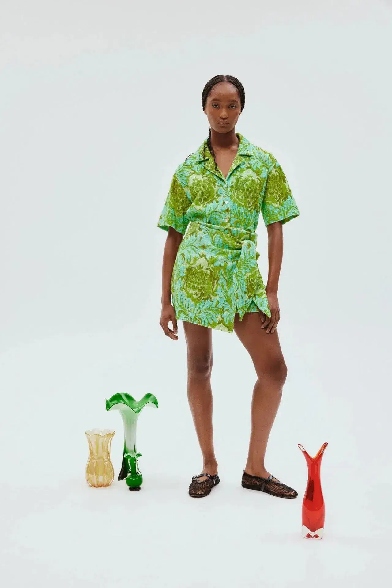 Alemais Melody Shirt And Sarong Skirt Set Green Size 8 - Image 1