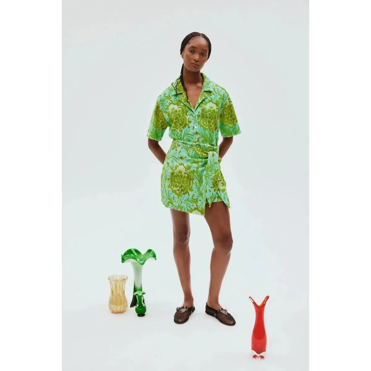 Alemais Melody Shirt And Sarong Skirt Set Green Size 8 - Image 2
