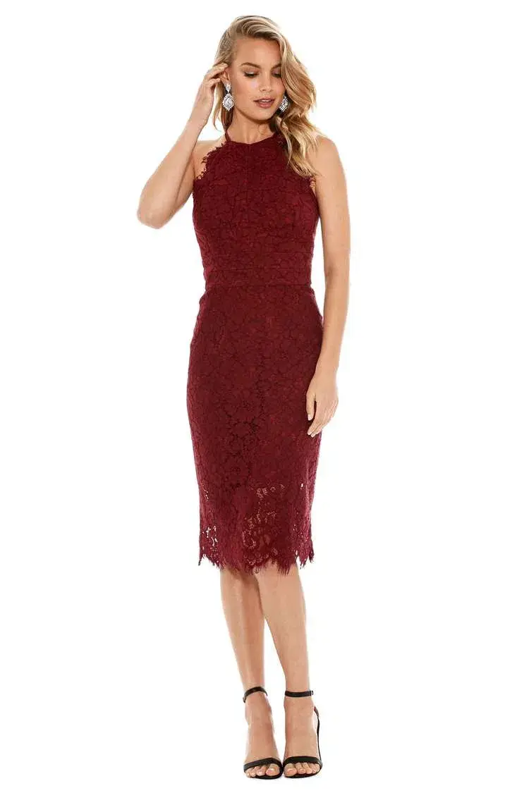 Lover Oasis Halter Dress Red Size 8 - Image 2