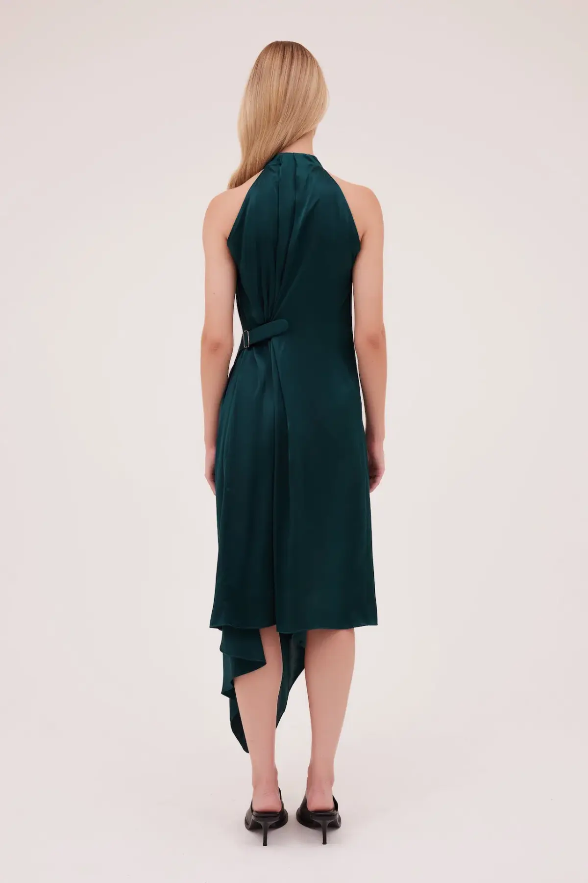 Bianca Spender Isabella Silk Midi Dress Green Size 8 - Image 3