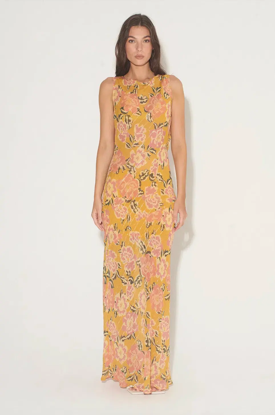 Hansen & Gretel Emmery Maxi Dress Honey Floral Size L / AU 12 - Image 1