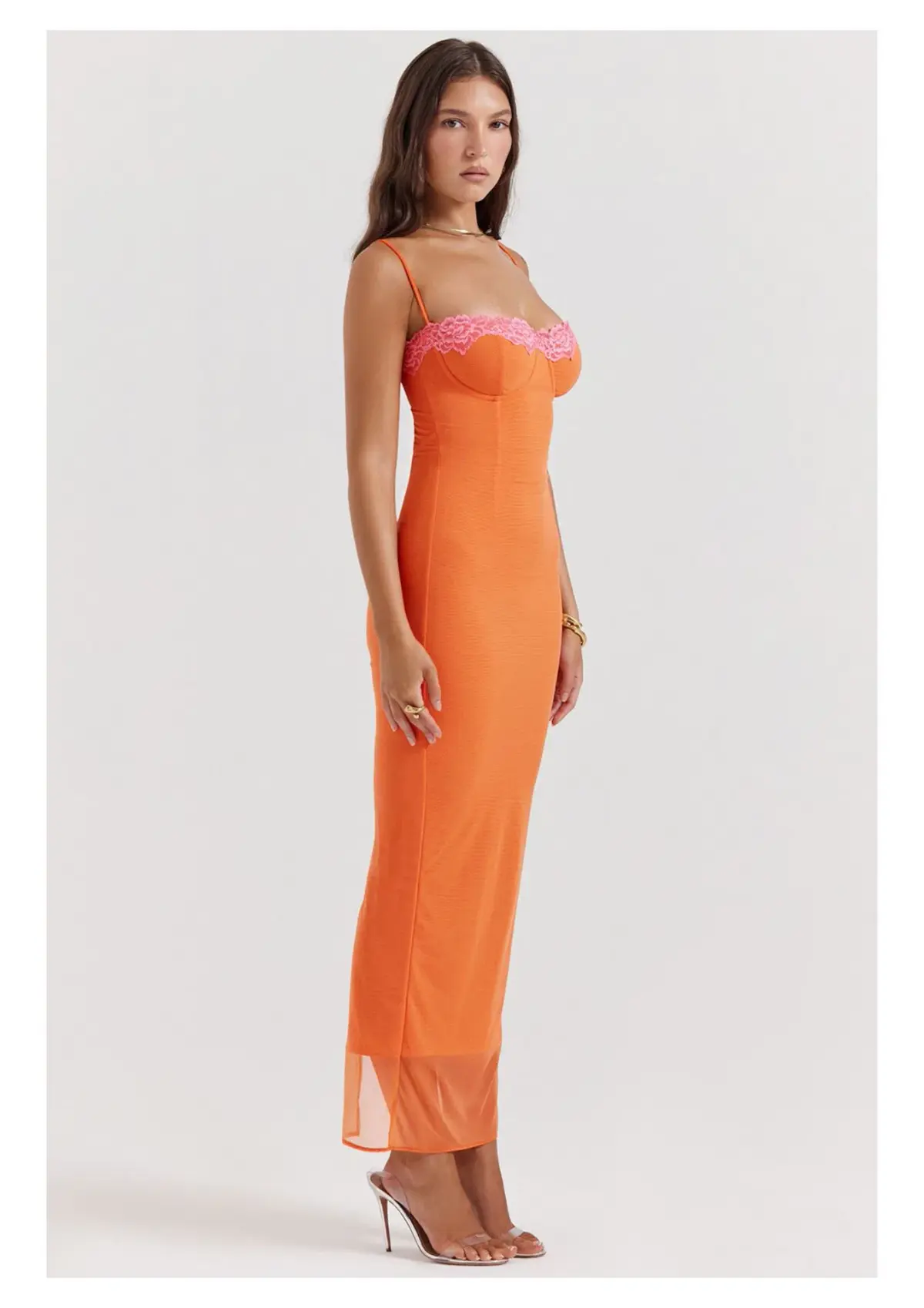 House Of CB Aiza Maxi Dress Flame Orange Size 10 - Image 1