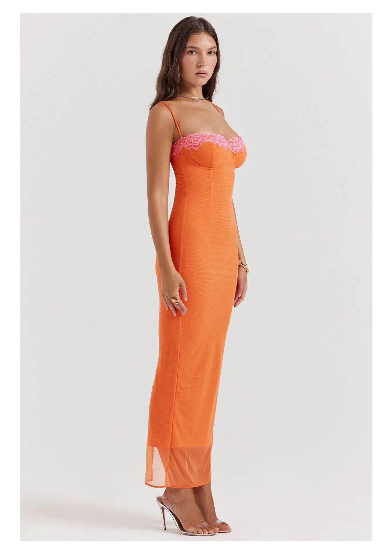 House Of CB Aiza Maxi Dress Flame Orange Size 10 - Image 1