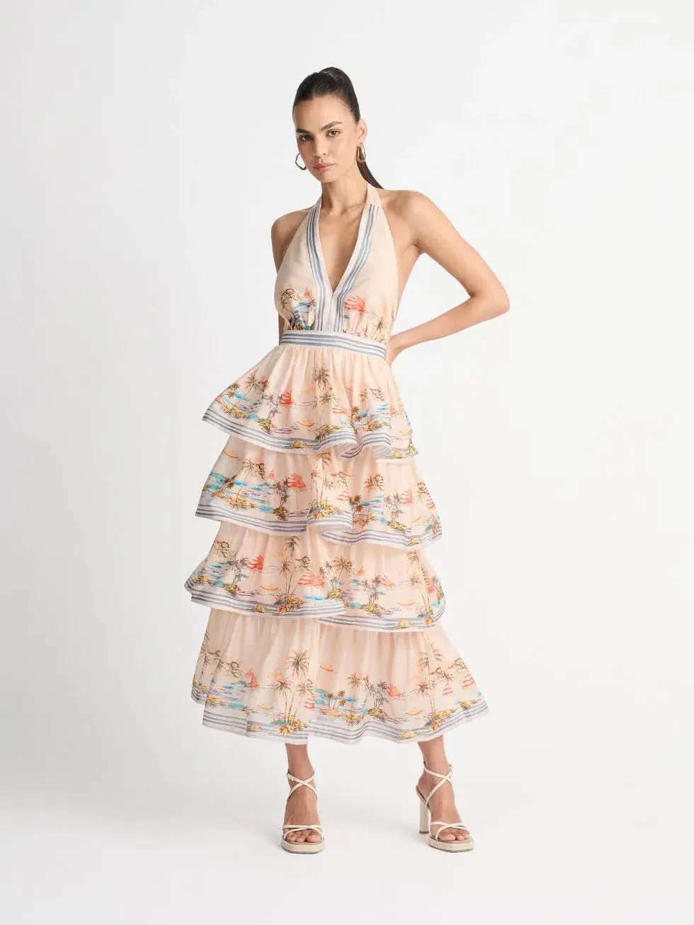 Sheike Riviera Maxi Dress Print Size 8 - Image 1