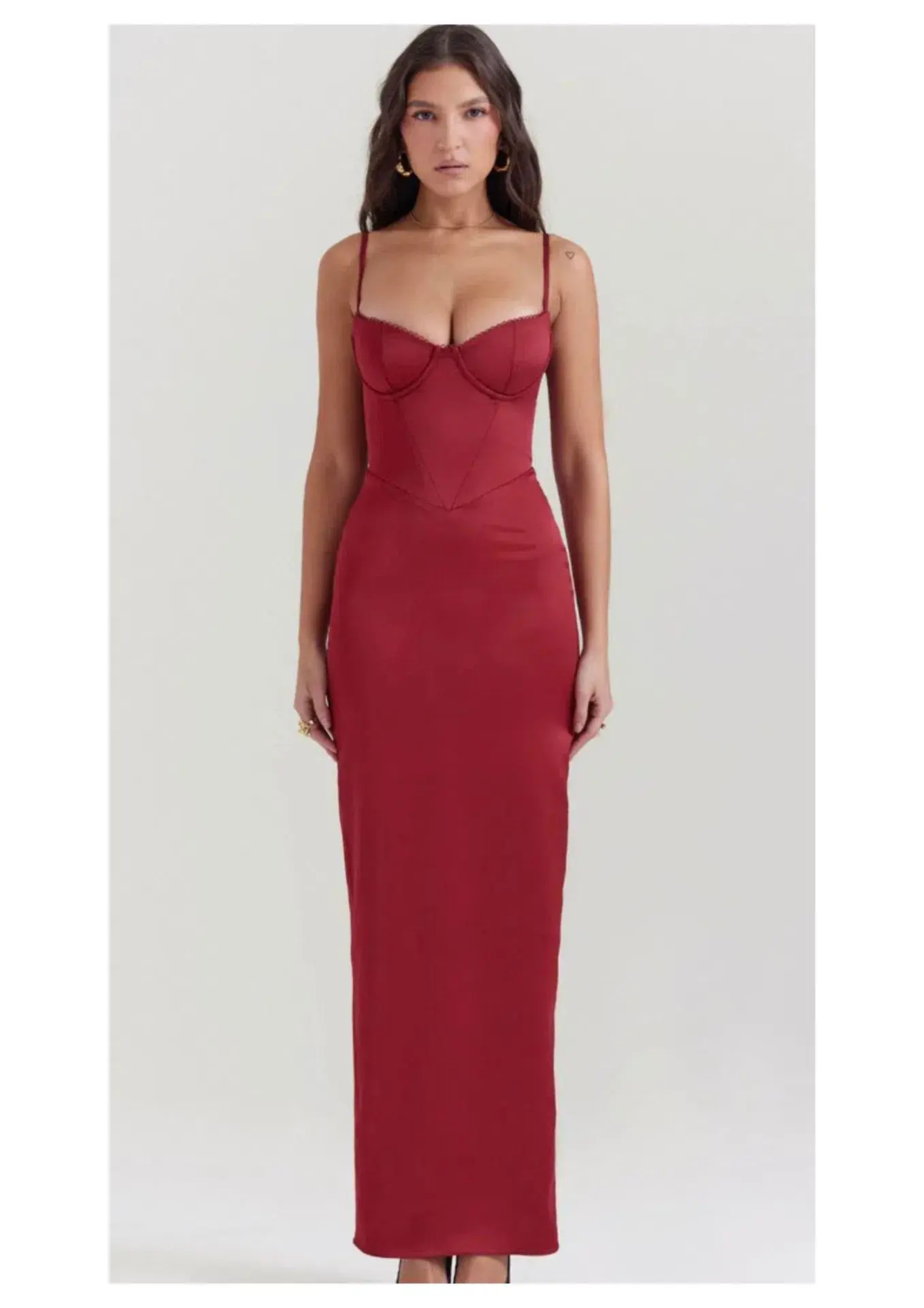 House of CB Stefania Corset Maxi Dress Red Size 8  - Image 1
