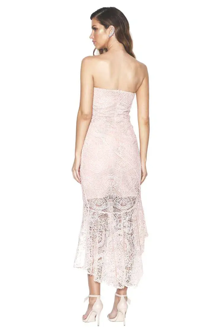 Grace & Hart Majestic Midi Dress Blush Size 8 for rent on The Volte - main image
