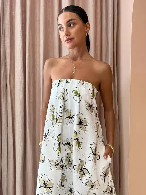 Bec & Bridge Giselle Strapless Maxi Dress Floral Size 10 - Image 2