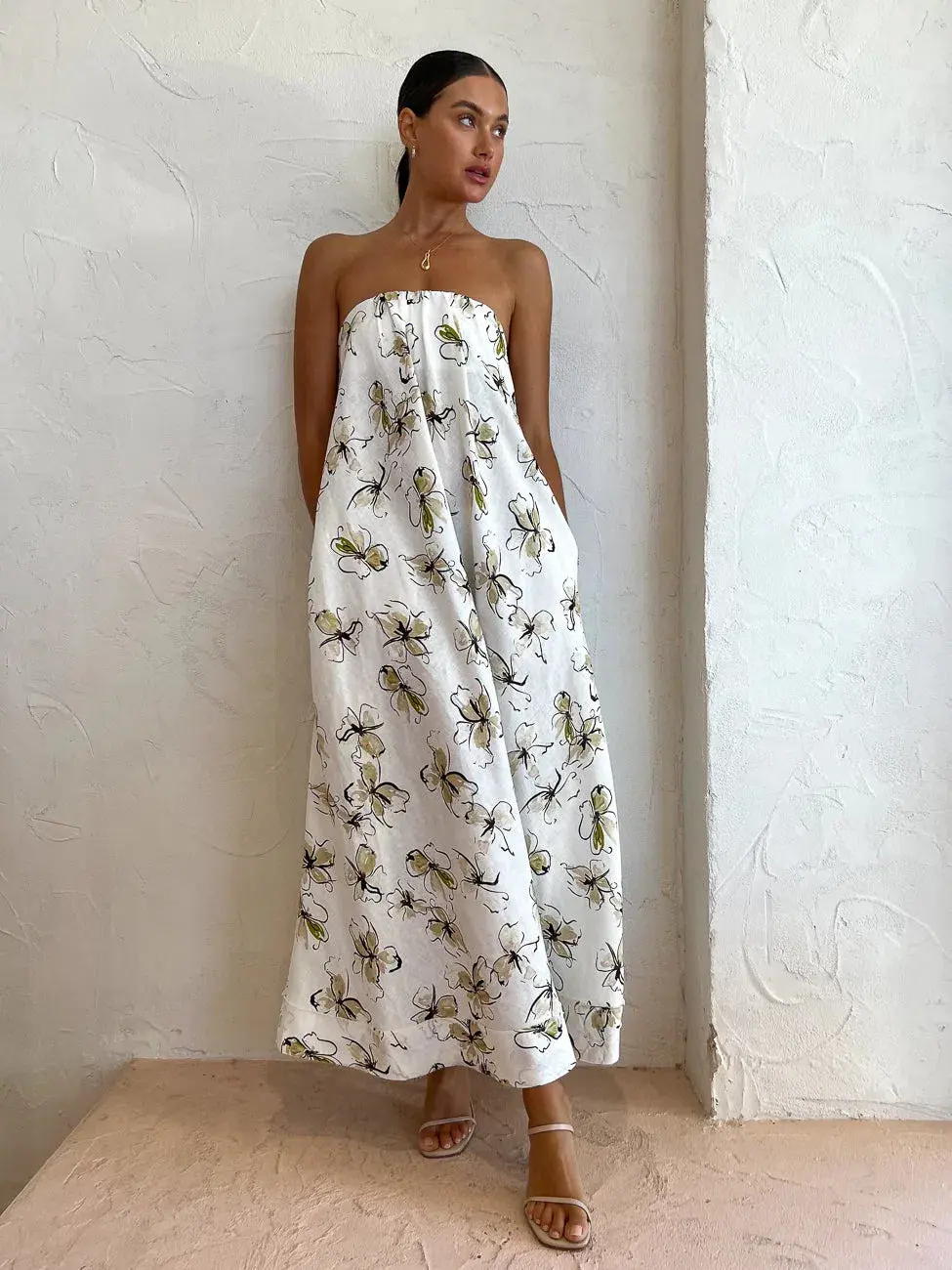 Bec & Bridge Giselle Strapless Maxi Dress Floral Size 10 - Image 1