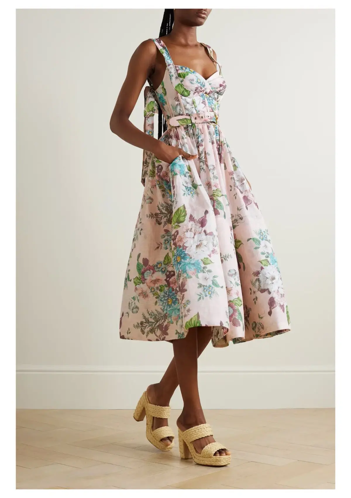 Zimmermann Matchmaker Midi Dress Floral Size 1 / AU 10 - Image 1