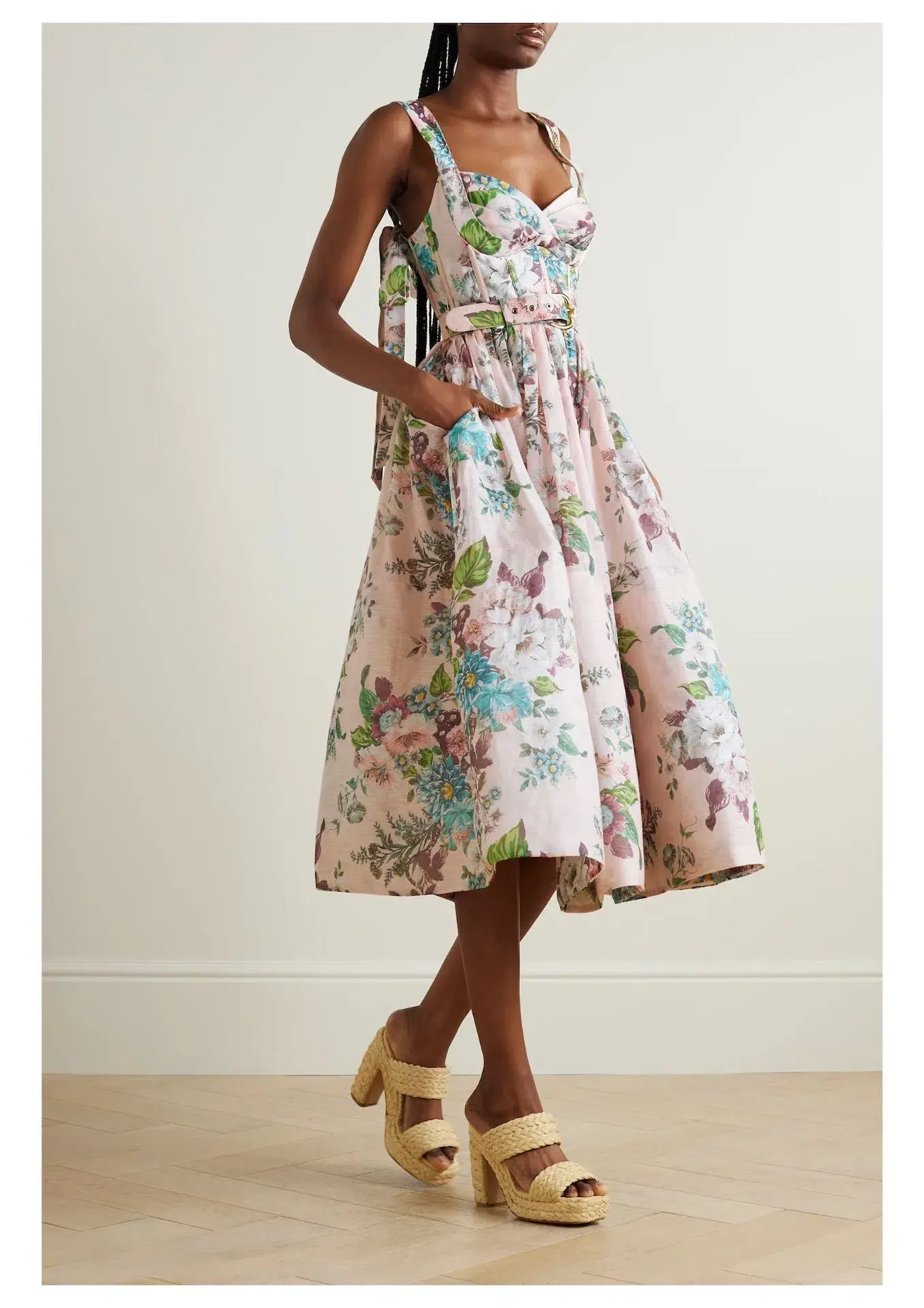 Zimmermann Matchmaker Midi Dress Floral Size 1 / AU 10 - Image 1