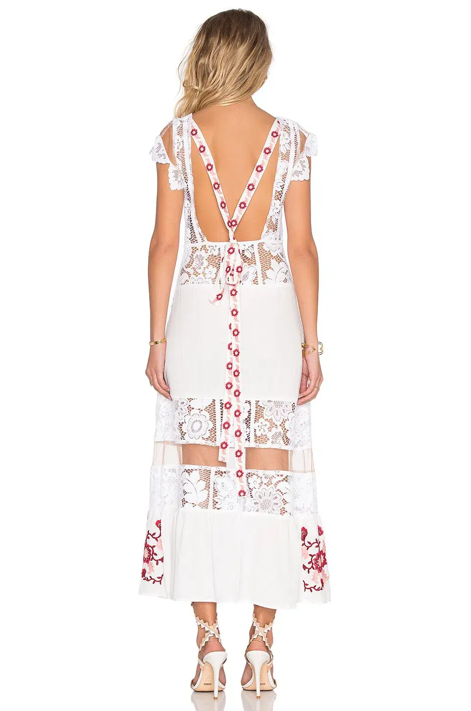 For Love and Lemons Cecelia Maxi Dress White Size 6 for rent on The Volte - main image