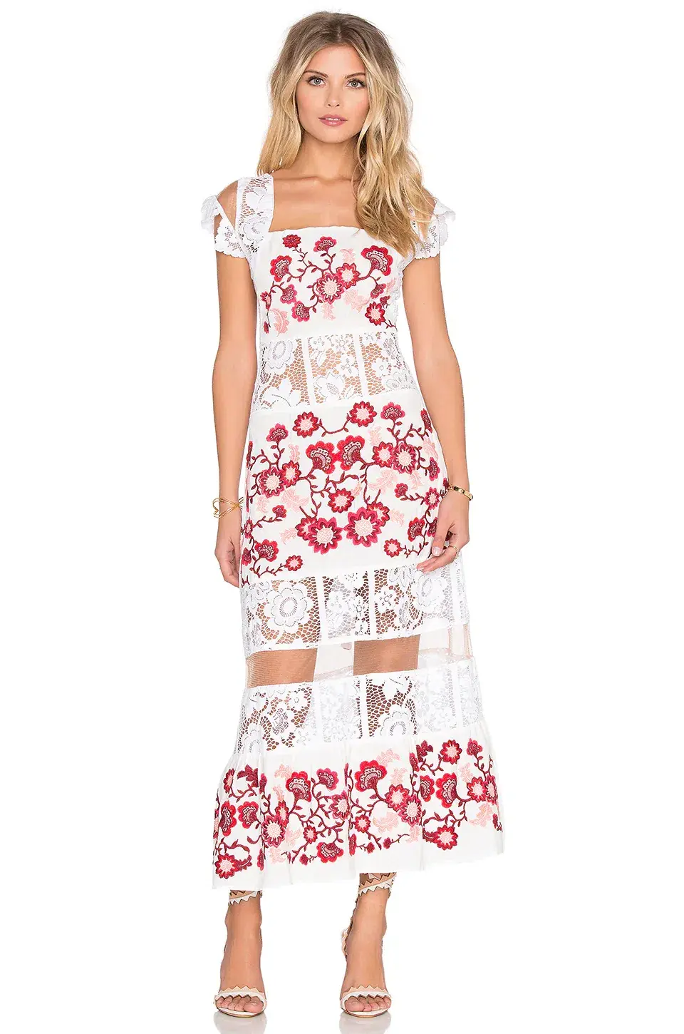 For Love and Lemons Cecelia Maxi Dress White Size 6 - Image 1