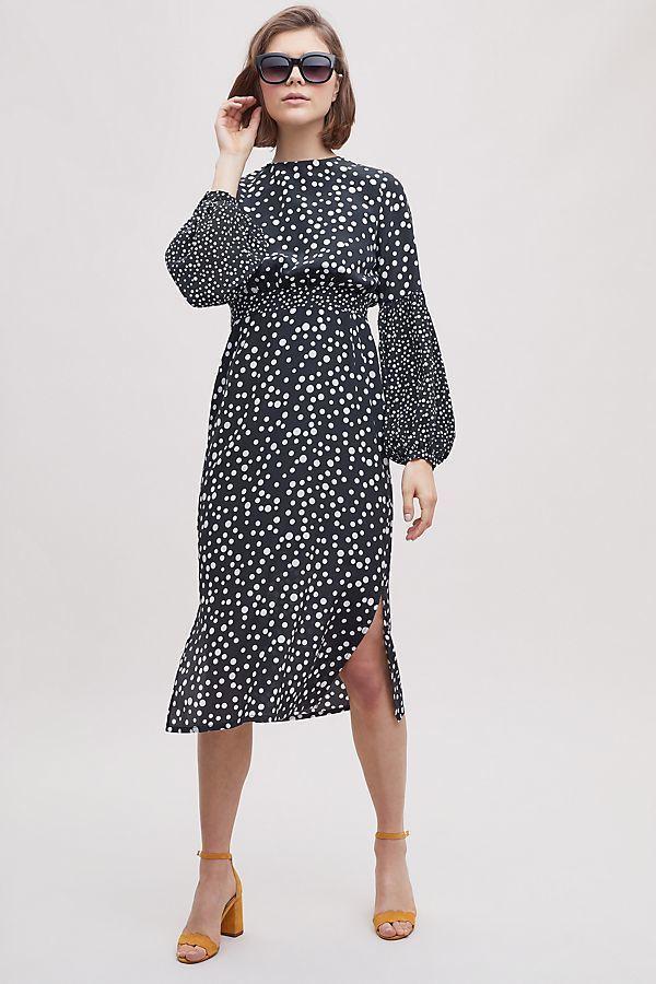 Rixo Anna Disco Spot Silk Dress for rent on The Volte - main image