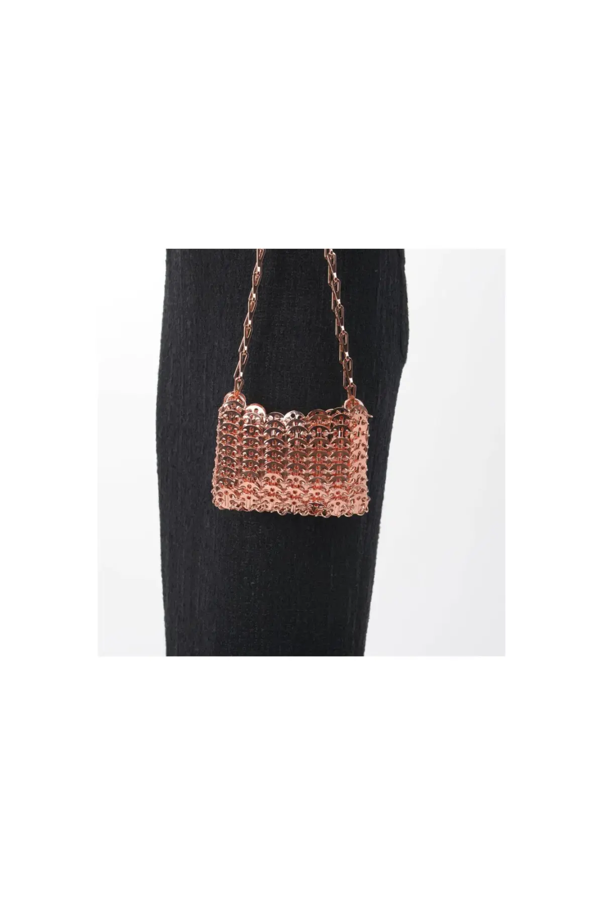 Paco Rabanne Rose Gold Iconic 1969 Nano Shoulder Bag  - Image 7