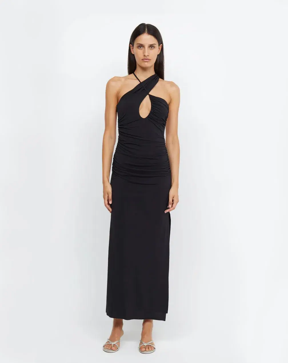 Bec & Bridge Montana Cross Over Asymmetrical Backless Dress in Black Size 6 - Image 1
