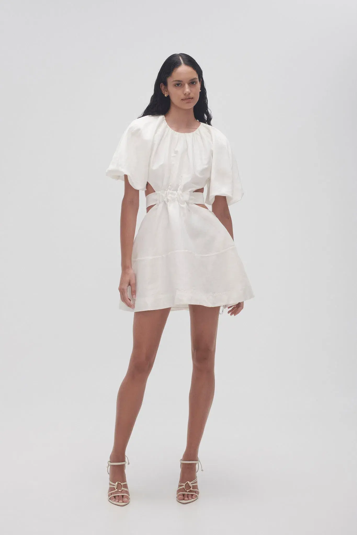 Aje Mimosa Cut Out Mini Dress White Size 8 - Image 1