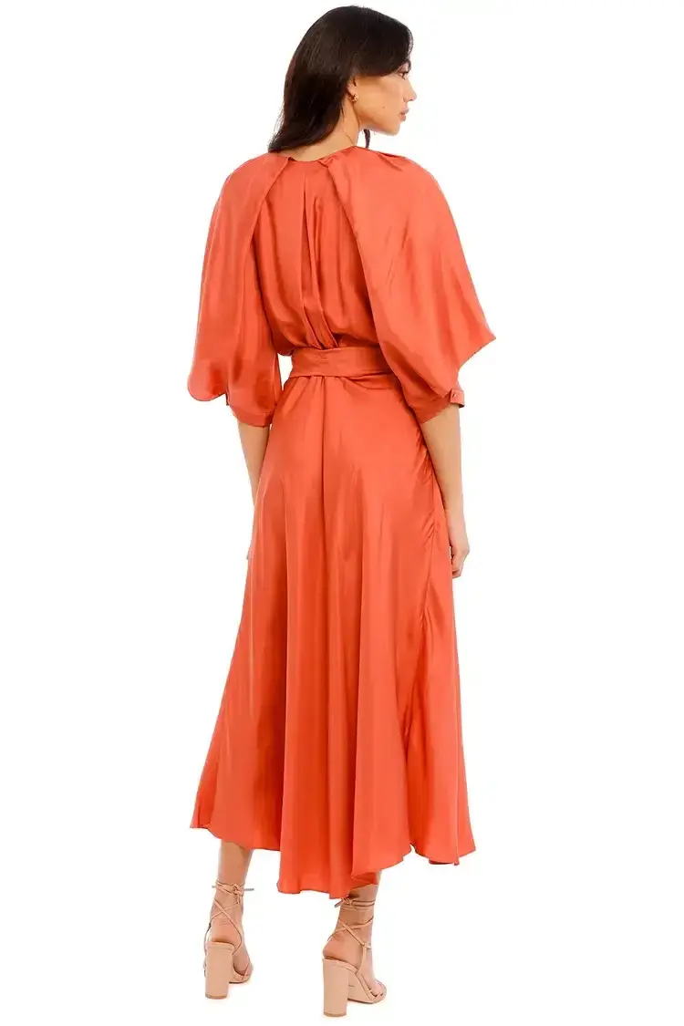 Ginger and Smart Blush Wrap Dress in Sunset Pink Size 16 - Image 5