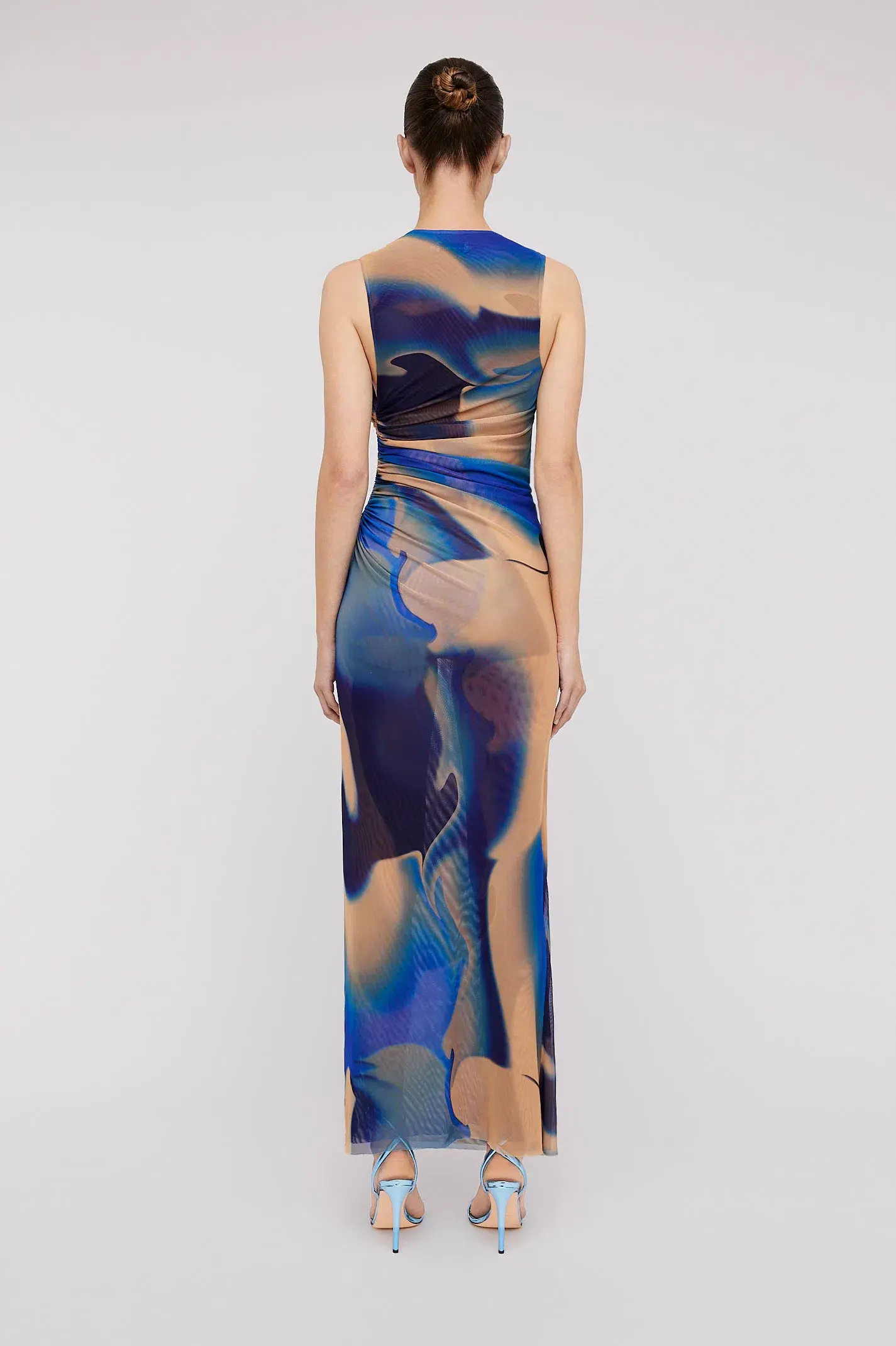 Scanlan Theodore Watercolour Italian Mesh Dress Multi Size 6 - Image 2