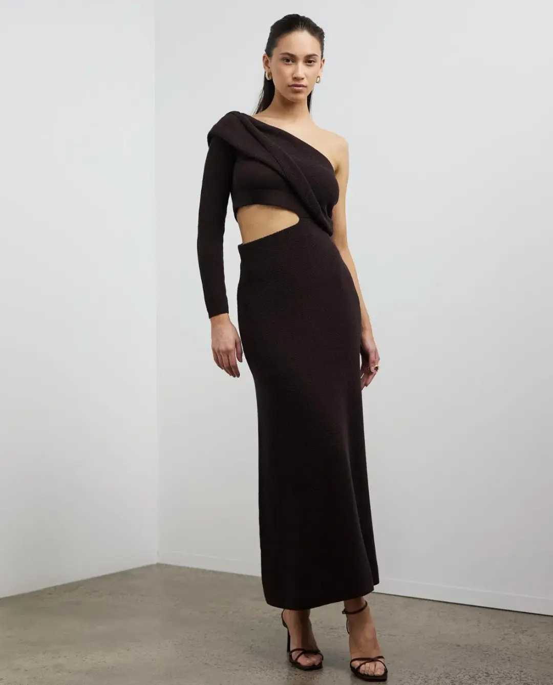 Camilla and Marc Javier Knit Dress Brow  Size S/ AU 6 for rent on The Volte - main image