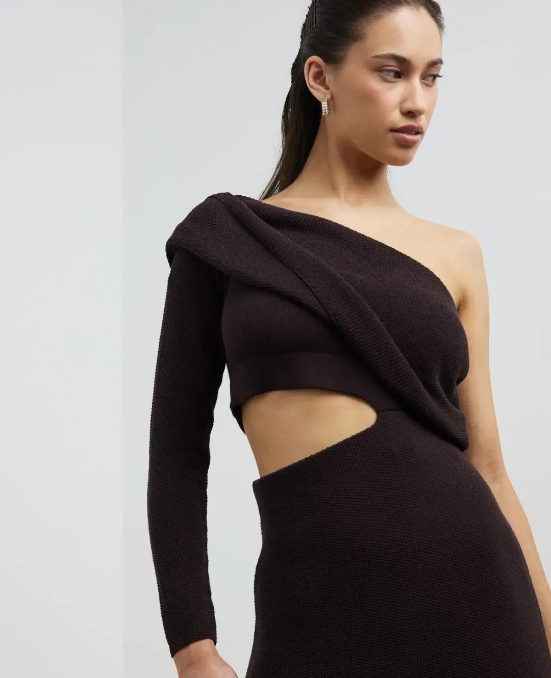 Camilla and Marc Javier Knit Dress Brow  Size S/ AU 6 for rent on The Volte - main image