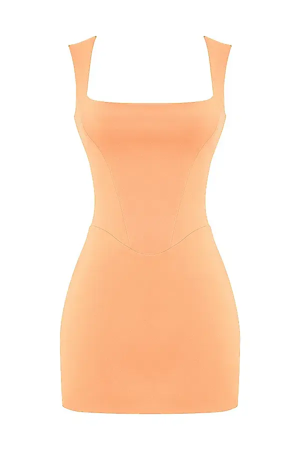 House of CB Enya Corset Mini Dress in Apricot Orange Size S/ AU 8 for rent on The Volte - main image