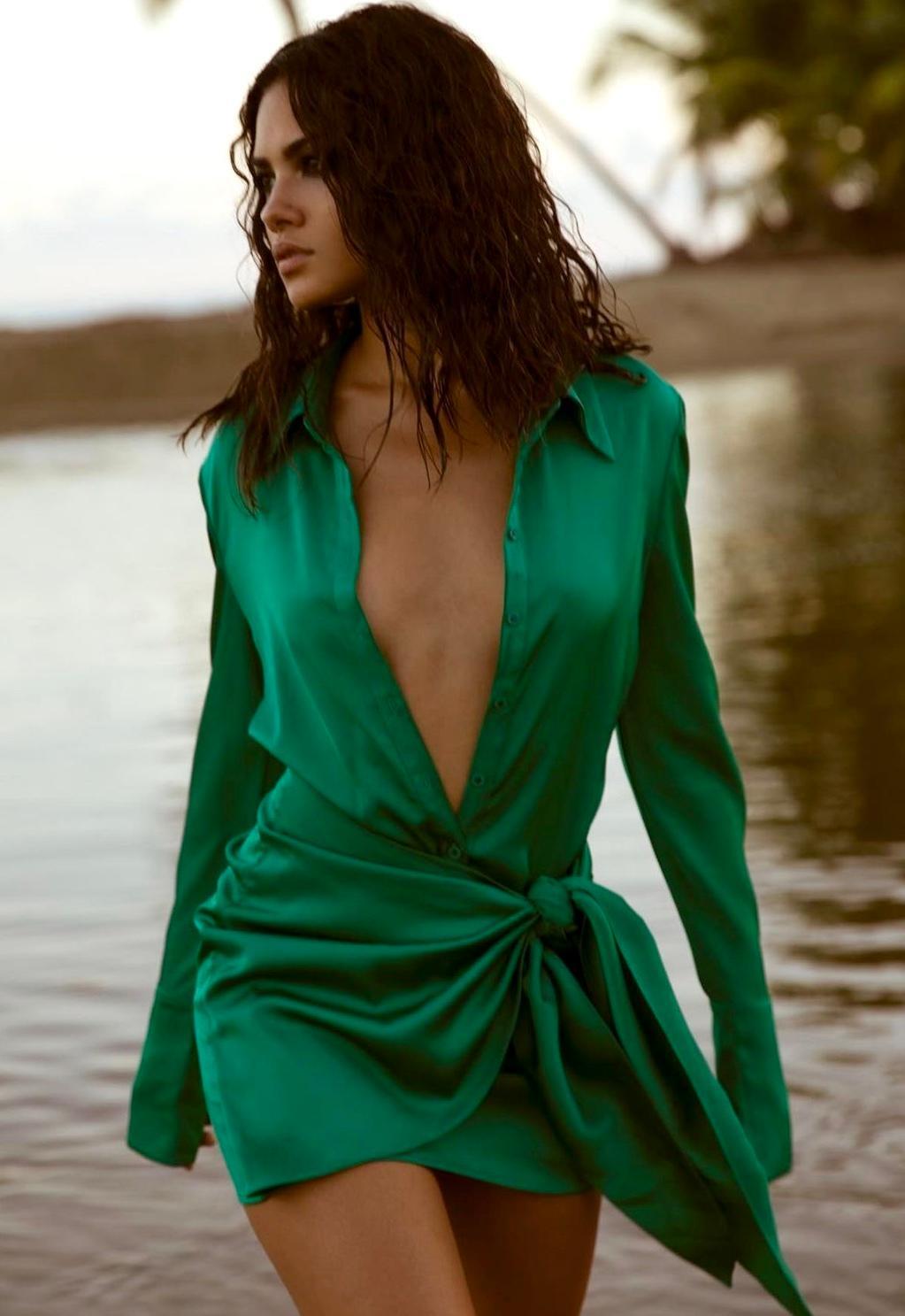 RAT & BOA ALANIS DRESS, Size XXS / Au 6, Emerald - Image 1