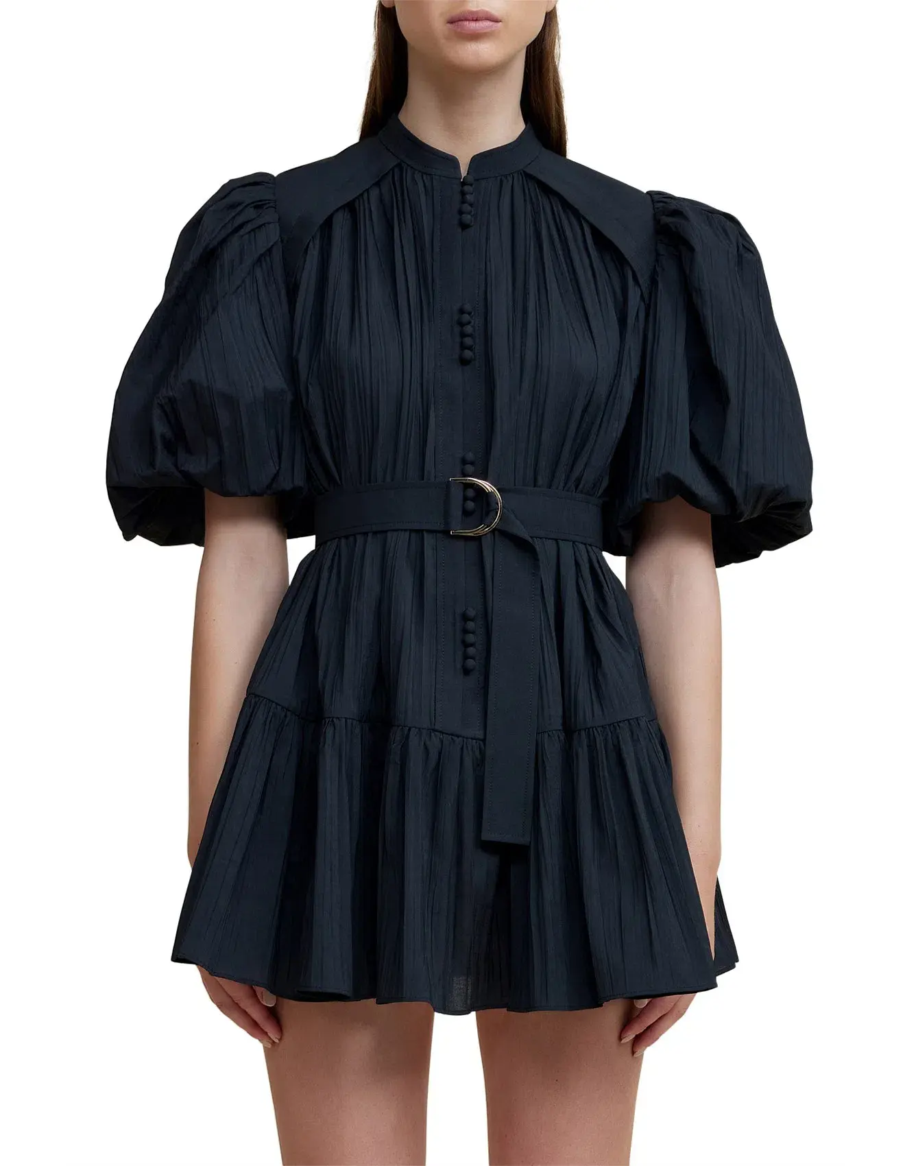 Acler Cardine Mini Dress Black Size 10  - Image 2