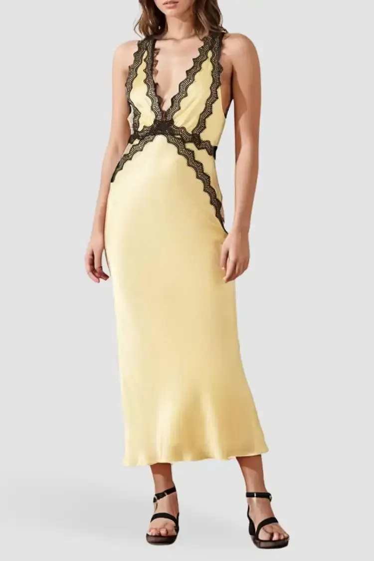 Shona Joy Camille Limoncello Dress Yellow Size 8 - Image 4
