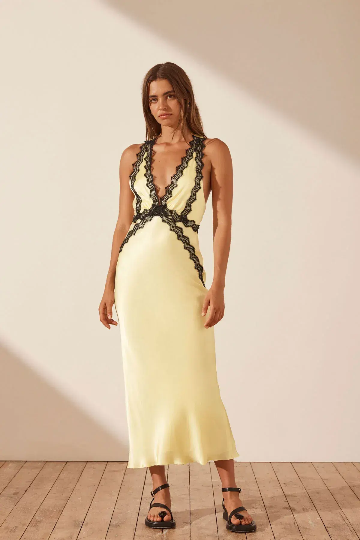 Shona Joy Camille Limoncello Dress Yellow Size 8 - Image 1
