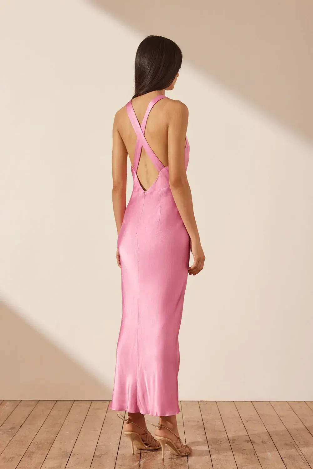 Shona Joy Arienzo Plunged Dress Pink Size 8  - Image 3