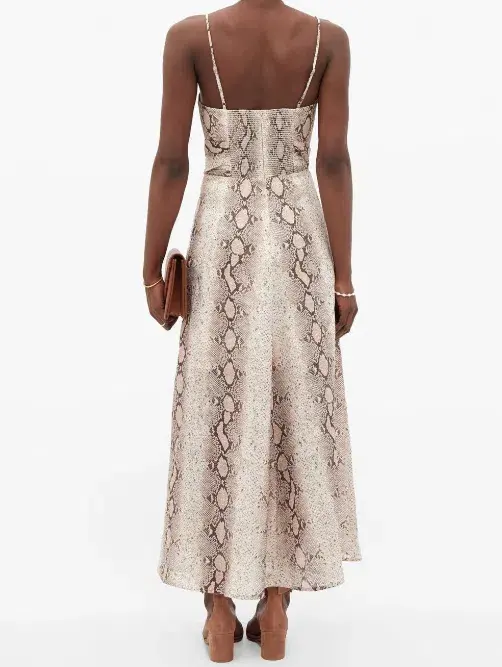 Zimmermann Bellitude Python Cut Out Dress Print Size 1 / 10 - Image 3