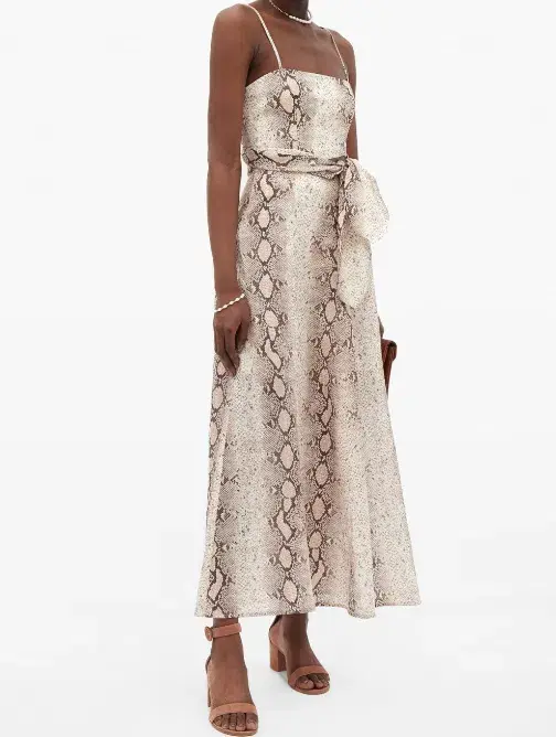 Zimmermann Bellitude Python Cut Out Dress Print Size 1 / 10 - Image 2