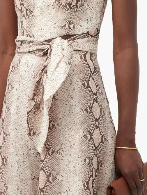 Zimmermann Bellitude Python Cut Out Dress Print Size 1 / 10 - Image 4