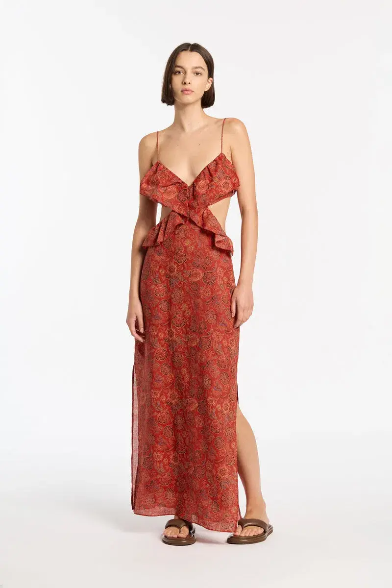 Sir The Label Allegra Frill Maxi Dress  Idalia Floral Print Size 1 / AU 8 - Image 1