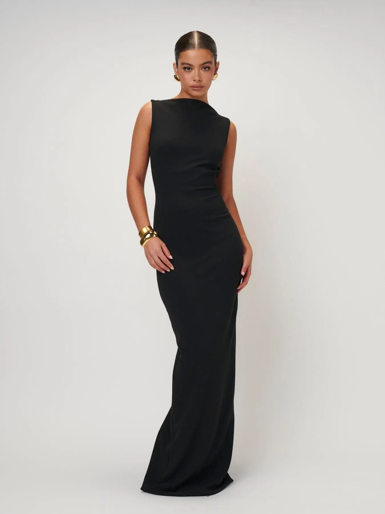 Effie Kats Verona Gown Black Size 14 - Image 1