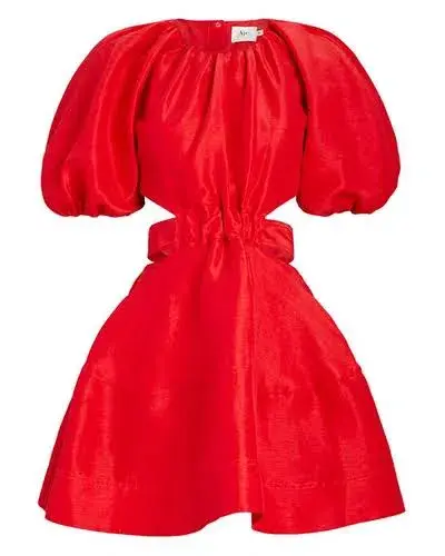 Aje Psychedelia Cutout Mini Dress Red Size 14 - Image 4